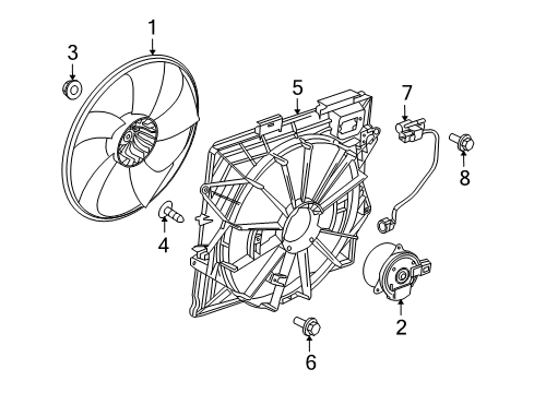 2010 Cadillac STS Cooling System, Radiator, Water Pump, Cooling Fan Diagram 7 - Thumbnail