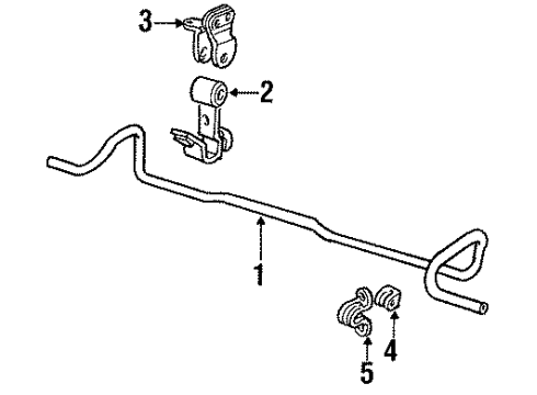 1994 Chevy Lumina Rear Suspension Components, Stabilizer Bar Diagram