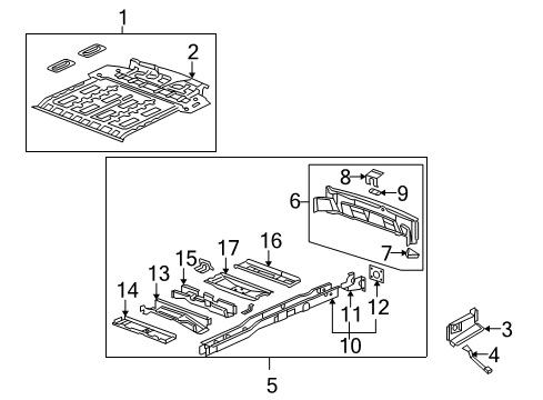 2005 Pontiac Montana Bumper Bracket Reinforcement Plate, Rear Diagram for 12530297