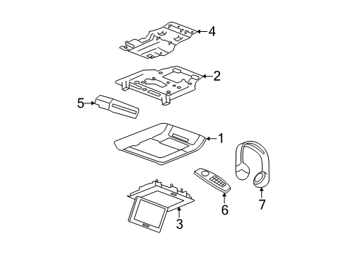 2007 Cadillac Escalade EXT Entertainment System Components Diagram