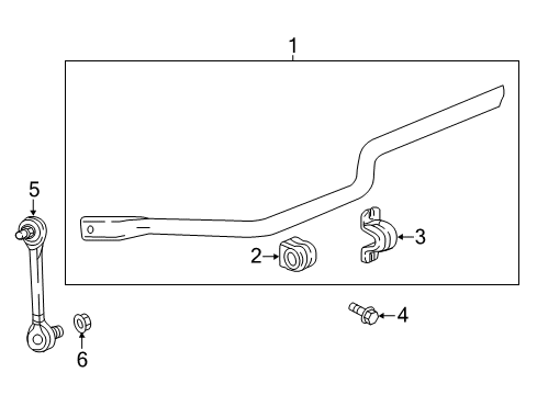 2018 Chevy Equinox Stabilizer Bar & Components - Rear Diagram