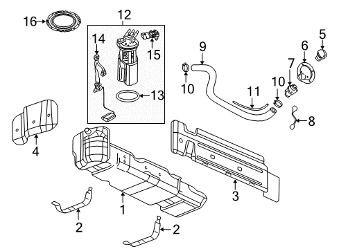 2004 Cadillac Escalade EXT Fuel Supply Diagram
