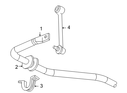 2007 Cadillac Escalade Stabilizer Bar & Components - Rear Diagram