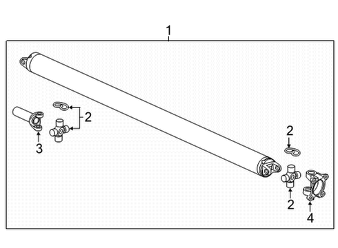 2023 Cadillac Escalade ESV Drive Shaft - Rear Diagram
