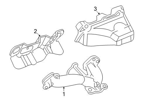 2005 Pontiac Montana Exhaust Components, Exhaust Manifold Diagram