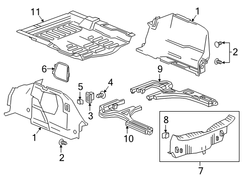 2019 Chevy Cruze Interior Trim - Rear Body Diagram