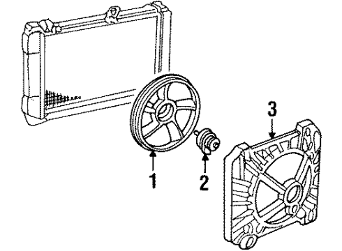 1986 Buick Century Cooling System, Radiator, Water Pump, Cooling Fan Diagram