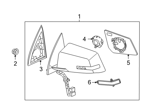 2008 GMC Acadia Outside Mirrors Diagram