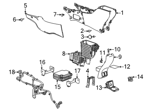 2023 Chevy Trailblazer Center Console Diagram