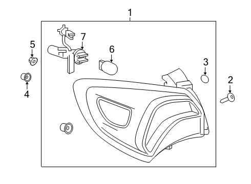 2019 Buick Envision Tail Lamps Diagram