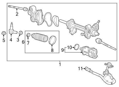 2023 GMC Canyon Steering Column & Wheel, Steering Gear & Linkage Diagram