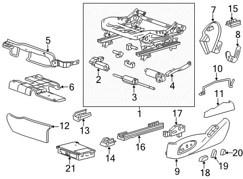 2013 Cadillac ATS Tracks & Components Diagram