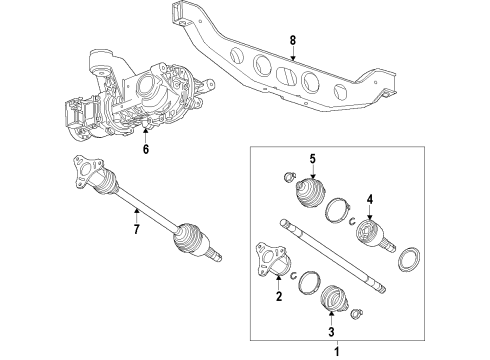 2016 Buick Encore Rear Axle, Axle Shafts & Joints, Differential, Drive Axles, Propeller Shaft Diagram