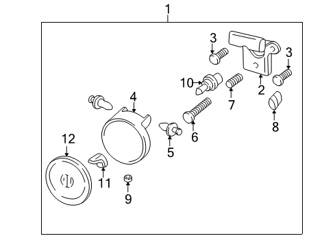 2001 Pontiac Bonneville Insert Nut Diagram for 11609872
