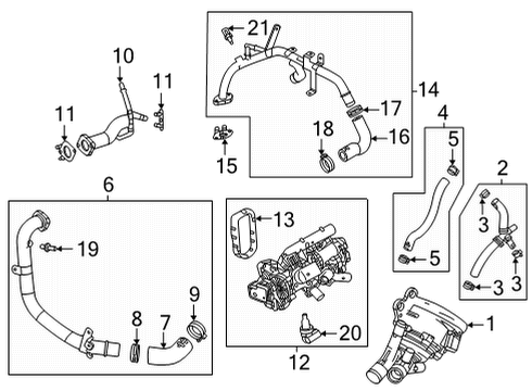 2023 Chevy Trailblazer Water Pump Assembly Insulator Diagram for 55507168