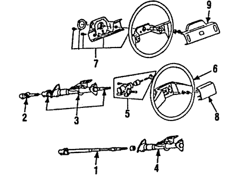 1987 Chevy Spectrum Ignition Switch Diagram for 94119459