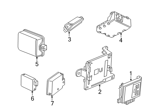 2014 Cadillac XTS Electrical Components Diagram