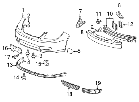 2007 Pontiac G5 Front Bumper Diagram