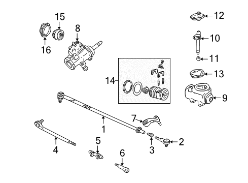 1997 Chevy K1500 Worm Gear Diagram for 7817529