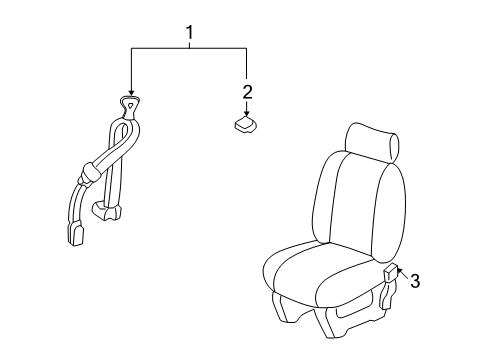 2006 Buick Terraza Seat Belt Diagram
