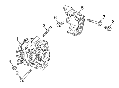 2019 Cadillac CT6 Alternator Diagram for 13532887