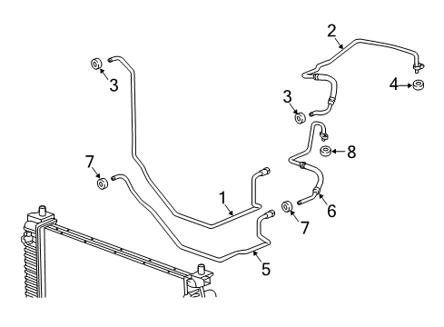 2021 GMC Acadia Outlet Hose Diagram for 84211764