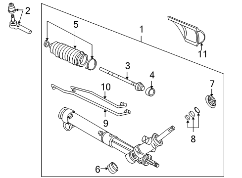 2006 Chevy Uplander P/S Pump & Hoses, Steering Gear & Linkage Diagram