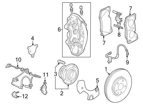 2023 Chevy Corvette Flex Hose, Front Driver Side Diagram for 85589039