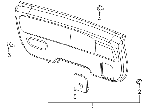 2013 Chevy Spark Interior Trim - Lift Gate Diagram