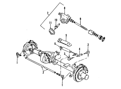 1988 Chevy K2500 Tie Rod End, Outer Driver Side Diagram for 14026803