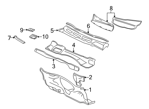 2000 Chevy Impala Cowl Diagram