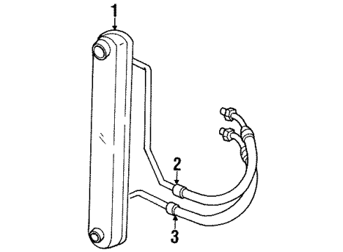 1992 Oldsmobile Achieva Cooler Line, Upper Diagram for 22576026
