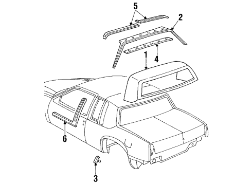 1989 Cadillac Eldorado Nameplate Diagram for 12397335