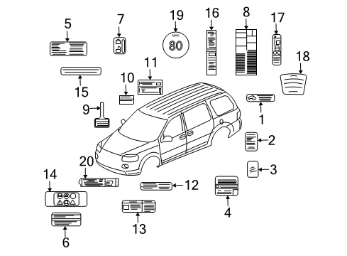 2006 Chevy Uplander Information Labels Diagram