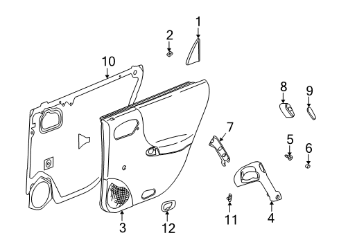 2000 Saturn LW2 Rear Door Diagram