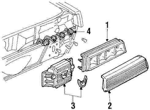 1987 Pontiac Firebird Tail Lamps Diagram