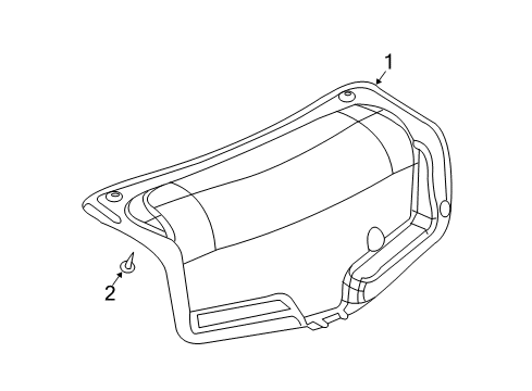 2003 Cadillac CTS Interior Trim - Trunk Lid Diagram