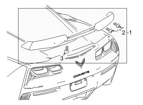 2017 Chevy Corvette Rear Bumper - Spoiler Diagram