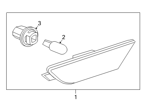 2005 Chevy SSR Front Lamps - Side Marker Lamps Diagram