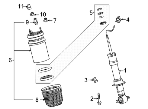 2023 GMC Yukon Struts & Components - Front Diagram 3 - Thumbnail
