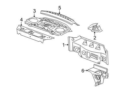 2007 Pontiac G5 Rear Body Diagram