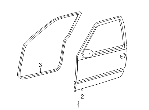 2006 Cadillac Escalade ESV Front Door Diagram