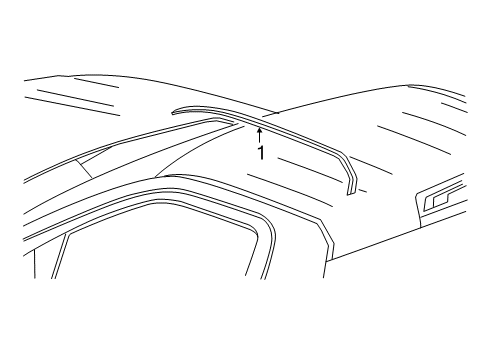 2019 GMC Sierra 1500 Roof Molding, Driver Side Diagram for 84610431