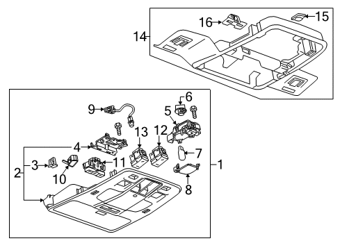 2014 Chevy Malibu Overhead Console Diagram