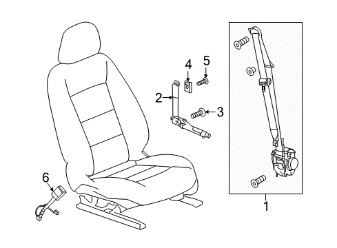 2018 Chevy Equinox Front Seat Belts Diagram