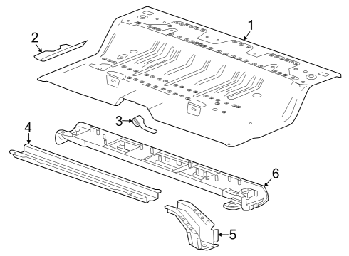 2023 GMC Canyon Rear Floor Diagram