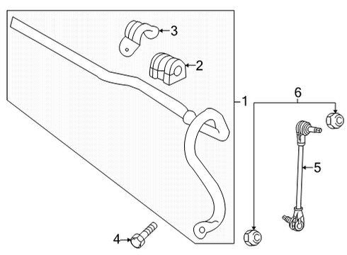 2023 Chevy Trailblazer Stabilizer Bar & Components - Front Diagram