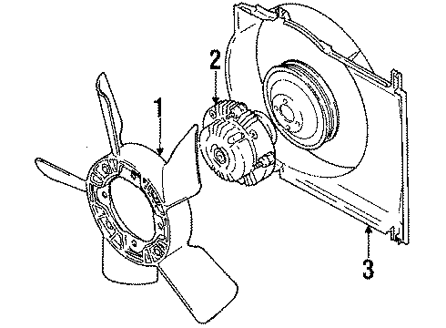 1998 Chevy Tracker Shroud Diagram for 30001011