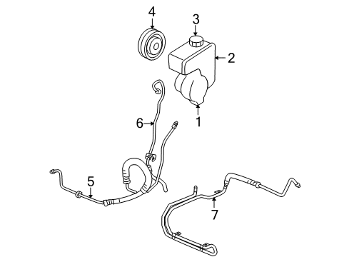 2005 Buick Terraza Power Steering Pump Diagram for 19369073