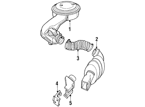 1984 Pontiac 6000 Air Cleaner Diagram for 25043138
